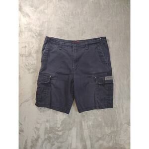 Union Bay Cargo Shorts Mens 34 Black Streetwear Skater Casual